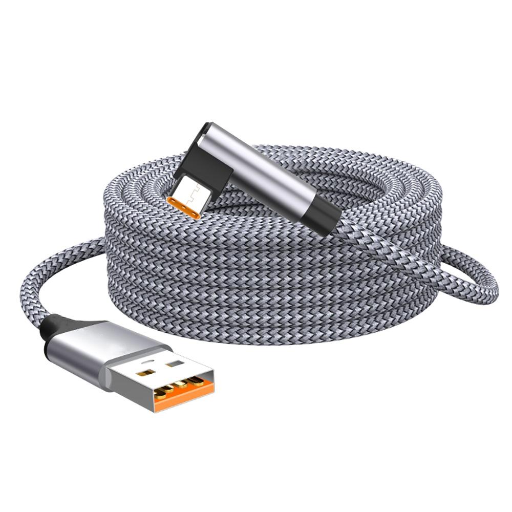 6A USB C Elbow Type C Fast Charge Cable 1/2/3/5/8M Phone Extend Charging Cable for Samsung Huawei Xiaomi Oppo OnePlus VR Camera