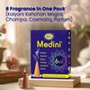 Cycle Pure Medini 6 In 1 Premium Cone Incense 60N Charcoal-Free Natural Fragrance With Free Holder Pack of 1