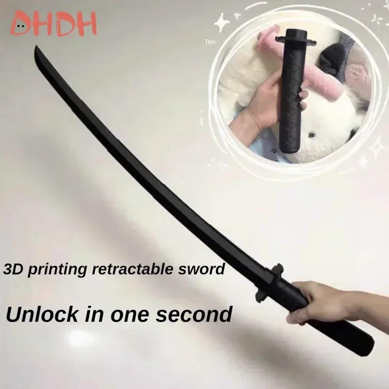3Pcs/lot Simulation Battle Game Toys 3D Gravity Retractable Katana Pistol Simulation Grenade Stress Relief Toy Role Playing Prop