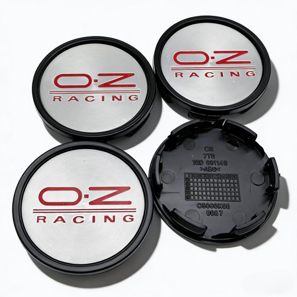 4 Stück 58mm 53mm Auto Radnabendeckel Mit OZ O.Z Racing Logo Emblem Abzeichen Radkappen Felgenmitte Staubschutz Naben Zubehör