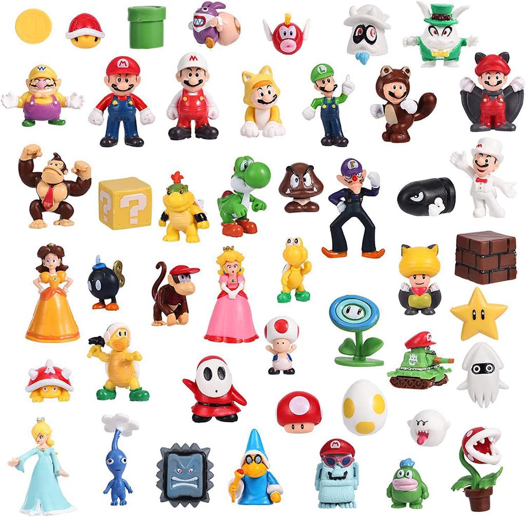 Super Mario Edition Action Figure Set - Mario, Princess & Poison Mushroom Collectible Toy Decor for Cake Topping