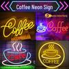Creative Coffee Neon LED Lamp - Luminous Teacup Sign for Bar and Cafe Decor