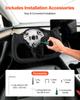 VEVOR Steering Wheel for 2016-2023 Tesla Model 3, Carbon Fiber Steering Wheel D-Shaped Flat-Bottom with Heating Function