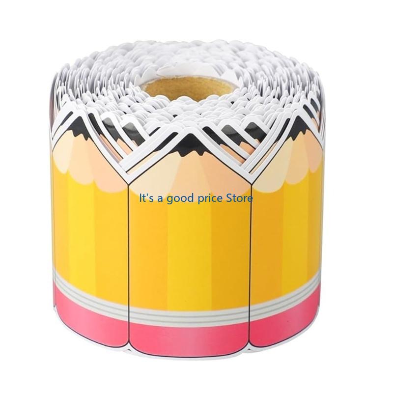 Pencil Pattern Border Trim for Bulletin Board Notice Board Classroom Chalkboard Decoration Bulletin Board Border