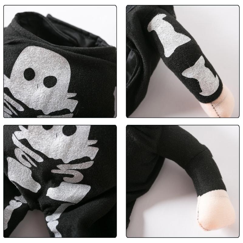 Halloween Coat for Medium Large Dogs Halloween Costume for Dog Funny Skeleton Two-Legged Pullover Clothing