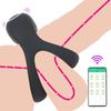 Silicone Scrotum Stimulator Penis Massage 9 Modes Delay Ejaculation APP Control Vibrating Cock Ring Sex Toys For Man