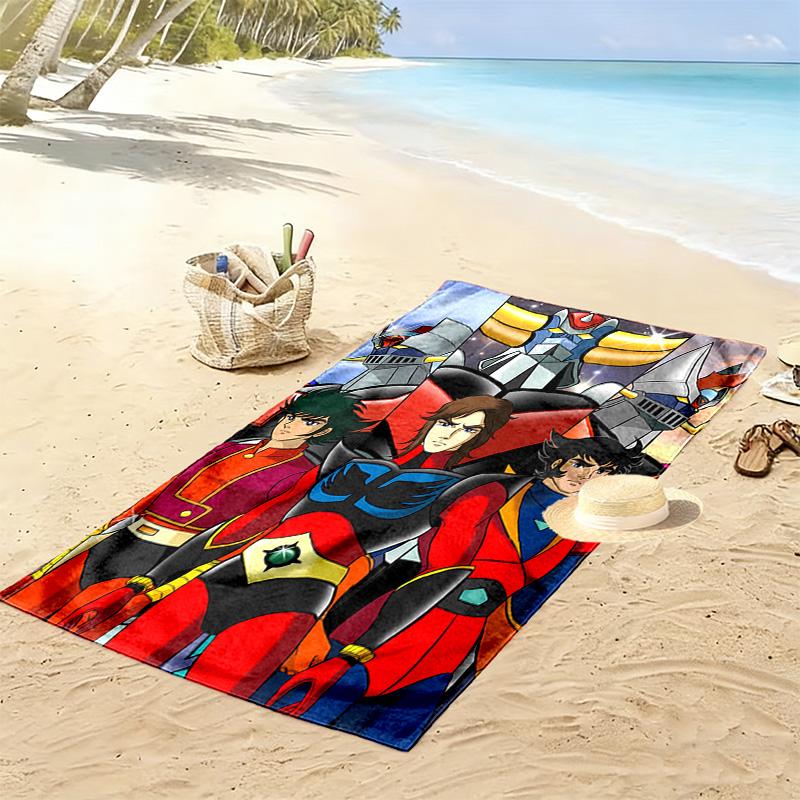 GrendizerUFO Print Beach Towel, Large Soft Quick Dry Towel for Beach Camping Swimming