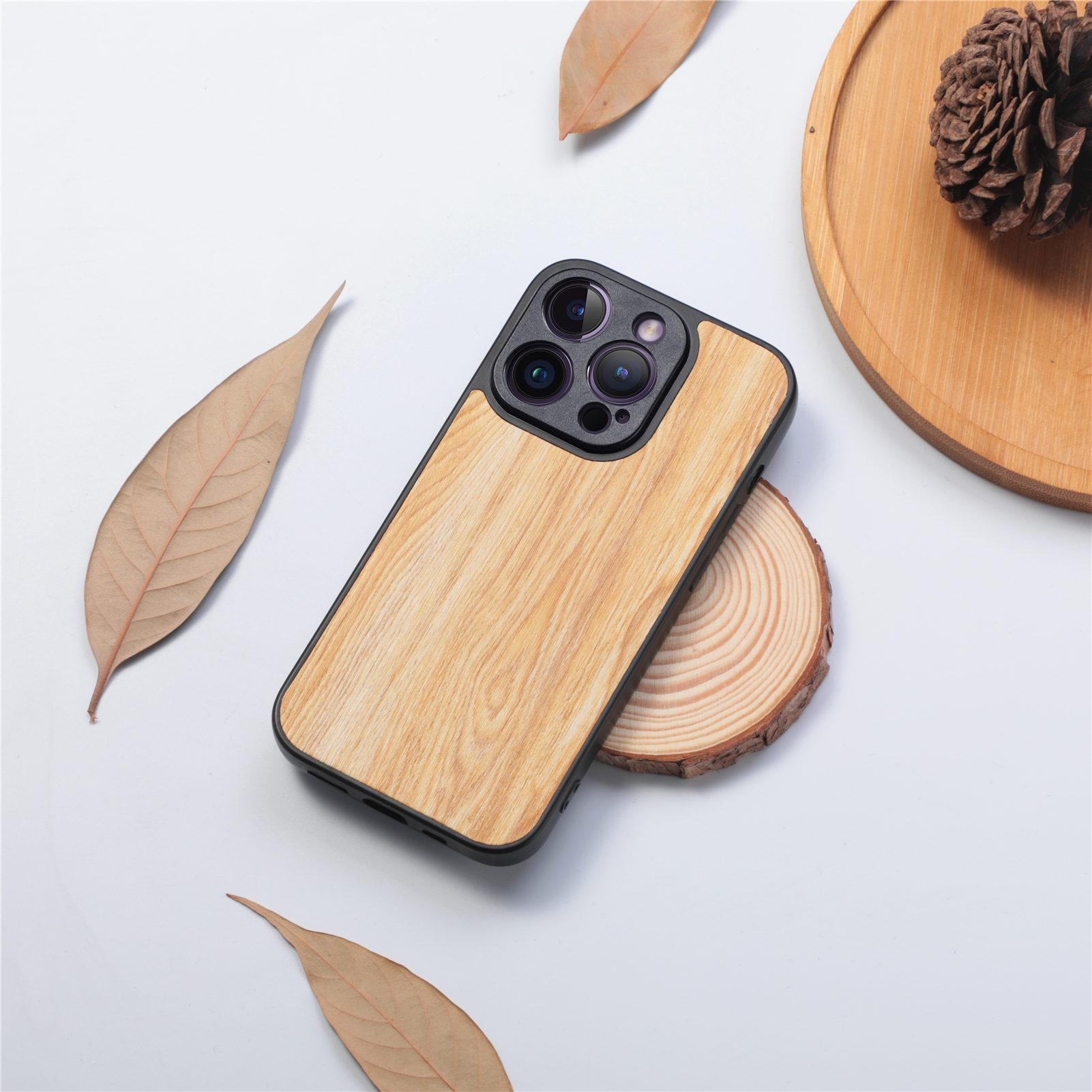 

Подходит для Apple 15 Pro Max Чехол для мобильного телефона Wood Grain PU Универсальный защитный чехол из искусственной кожи Wood Grain для iPhone14 iPhone 11 Pro