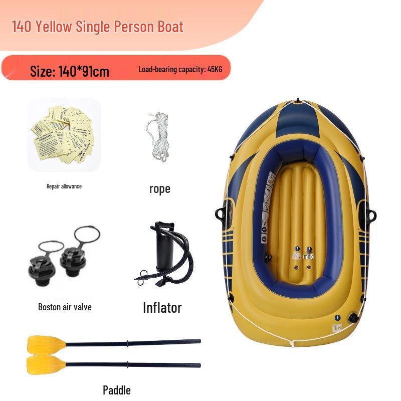 Durable Outdoor Inflatable Kayak: Fishing Boat with Thickened Wear-Resistant PVC