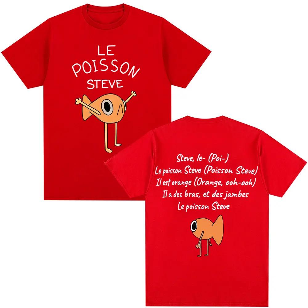 

Unisex Clothing Le Poisson Steve Print Tshirt Women Casual Fashion Harajuku Short Sleeve Tops Streetwear Versized Tshirts S