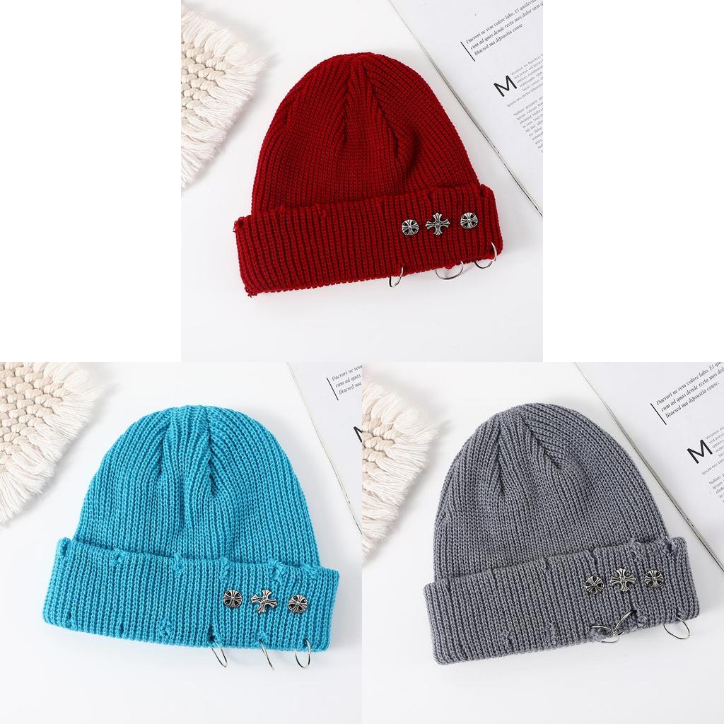 Knit Hat For Men Women Fall Winter Acrylic Warm Windproof Outdoor Sports Fashion Accessory