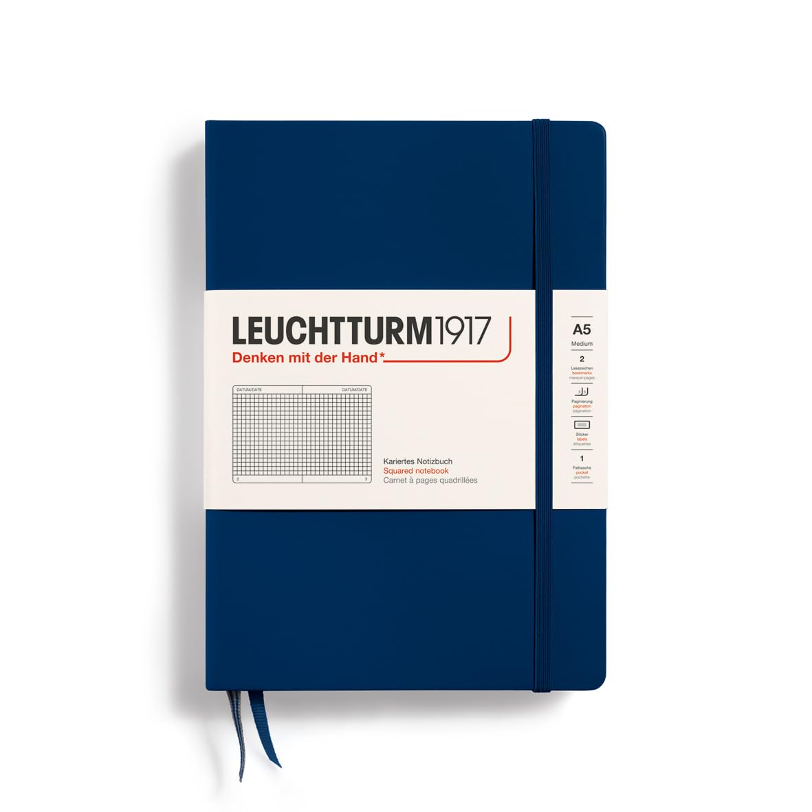 

Leuchtturm Note A5 Graph Navy 342923 Обычный импортный продукт тёмно-синий