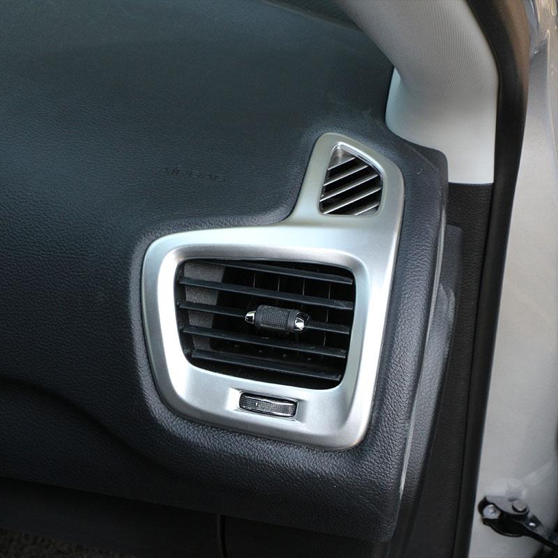 Car AC Vent Cover for Jeep Compass 2017-2020 LHD Dashboard Air Conditioning Outlet Trim Decorative Sticker Interior Accessories