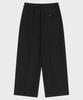 NOIRER Tweed Low-Cut Wide Slacks (Black)