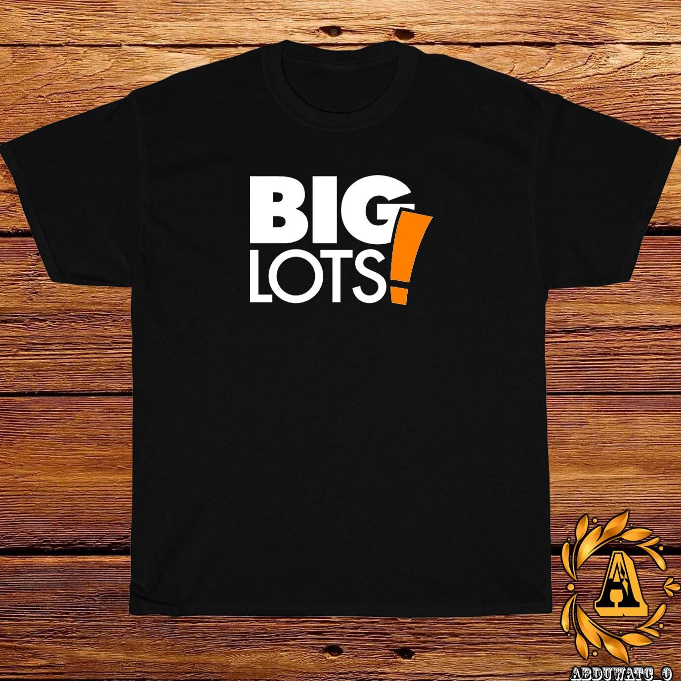 

Big Lots Logo Black Gray White Navy Red Cotton Graphic Tee Shirt S to 5XL XL