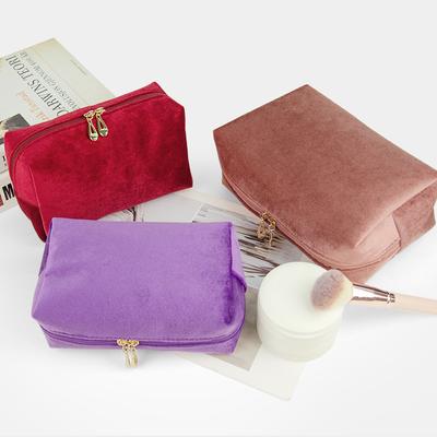 Toiletries Storage Bag Female Makeup Card Lipstick Storage Bag Case Fashion Velvet Cosmetic Bag Girls Sanitary Napkin Pad Pouch
