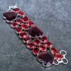 Mozambique Garnet Handmade 925 Sterling Silver Bracelet 7-8" p9L38