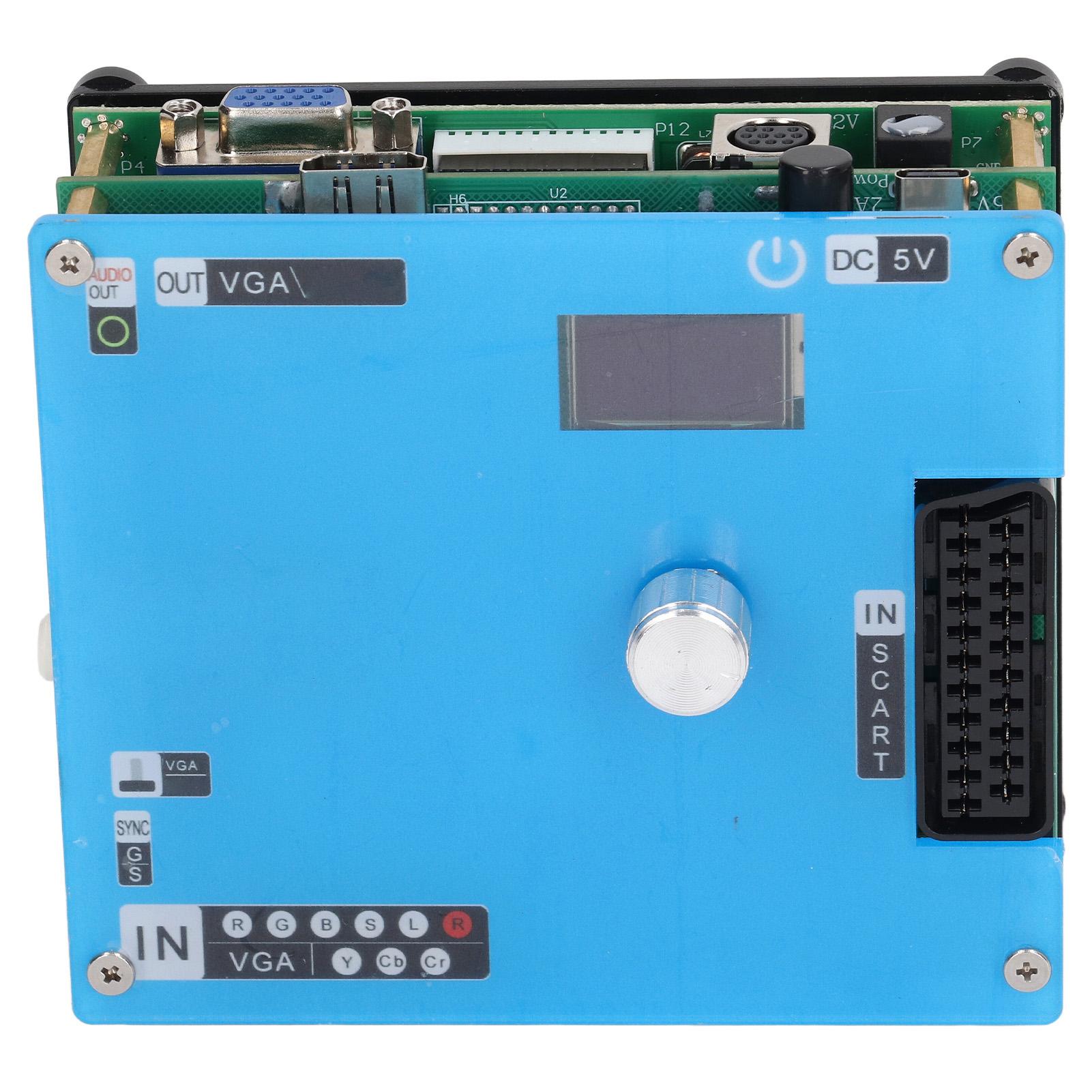 

LCD GBSC Converter VGA RCA High Definition Multimedia Interface 3 Output GBS Control Video Game Converter синій