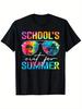 Schools Out For Summer Tie Dye Last Day Of School Teacher TShirt Cotton Tshirt Halloween Thanksgiving Christmas Gift for M