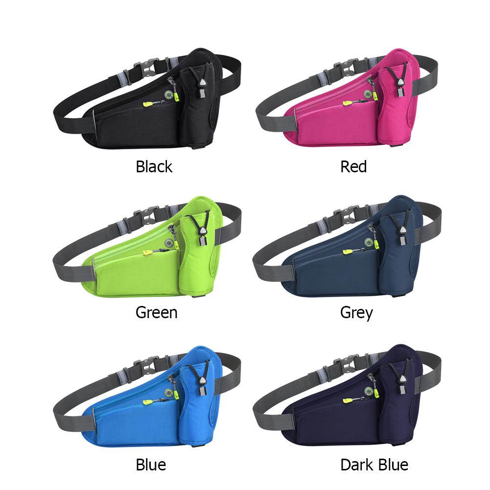 Running Bag Cycling Bag Reflective Hydration Belt Pack Waterproof Large Capacity Water Bottle Holder Bag for Hiking Walking