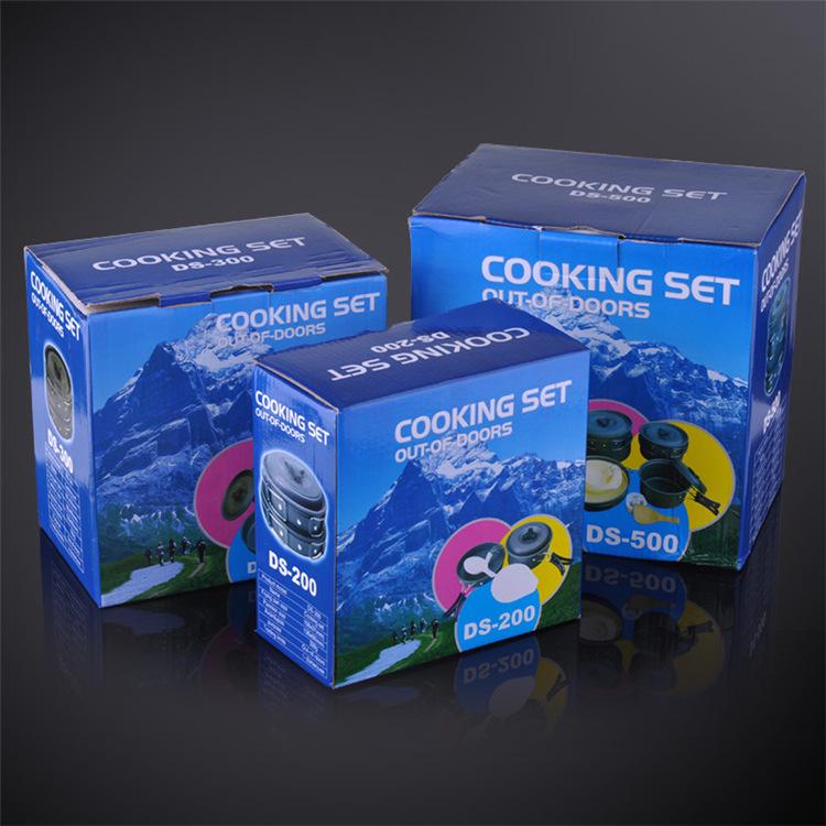 Portable Multi-Person BBQ Tableware & Cookware Set for Camping (2-3 People)