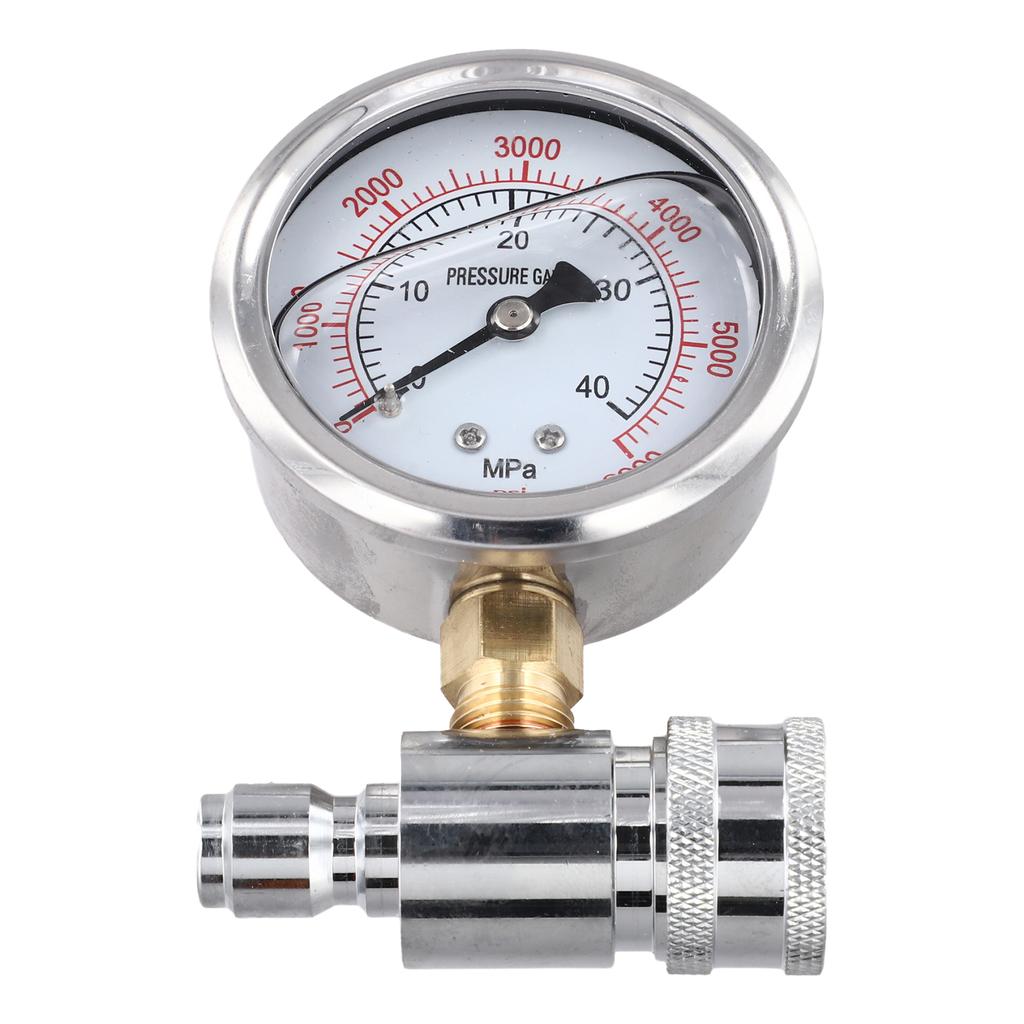 As Picture Pressure Gauge 5000 PSI Pressure Gauge Pressure Sensor Shockproof Pressure Gauge Precise Pressure Measurement