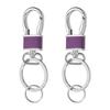 2pcs Metal Keychain Key Clip Hook Key Ring Holder Organizer Swivel Buckle Leather Keychain Clip Buckle Car Accessory Bag Wallet Dark [uxcell]