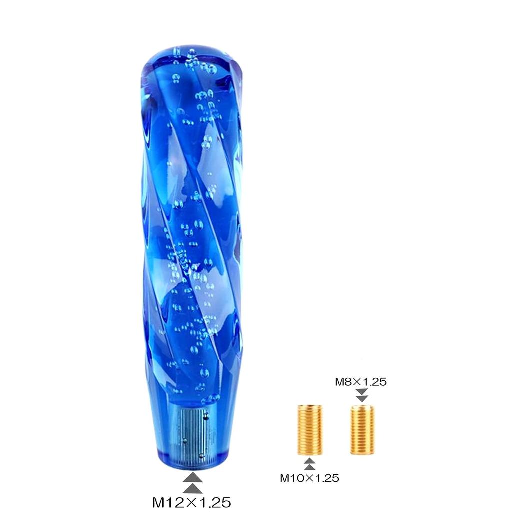 [SCGEHA] Universal Crystal Shift Knob, Bubble Twist, with Adapter, 3 Colors, 20cm (Blue)