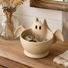 Jewelry Desktop Organizer 3D Printed Halloween Ghost Bowl, Trick or Treat Snack Candy Nut Bowl Serving Decorative Storage Tray Dish, Party Supplies