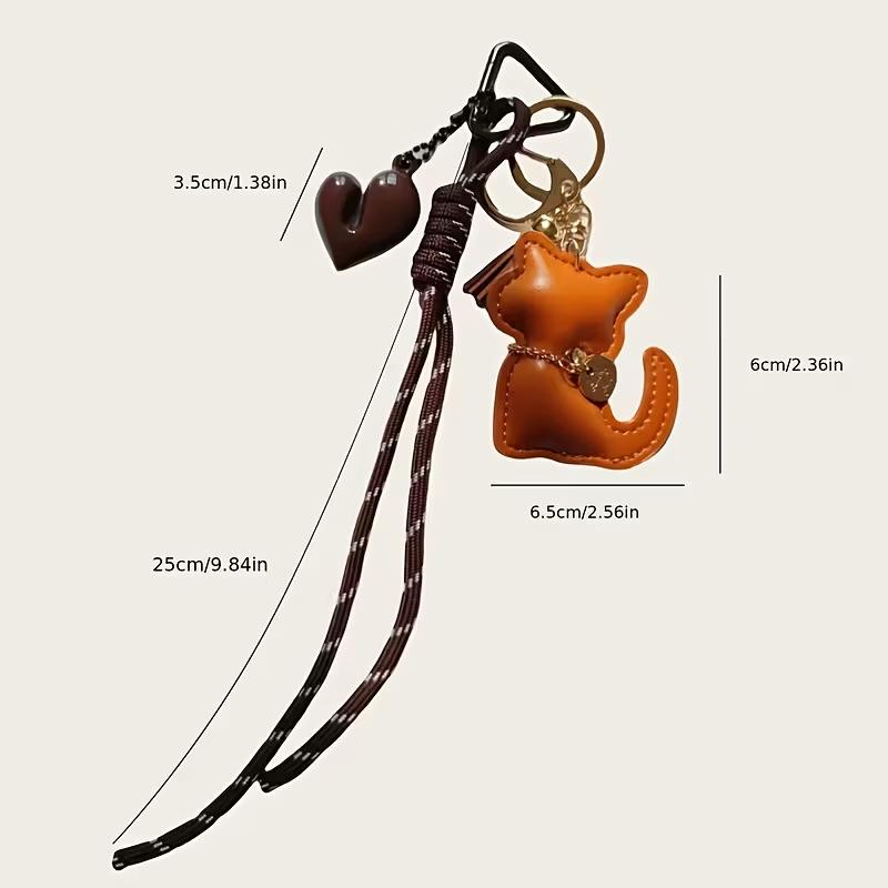 Yogodlns Cute Faux Leather Cat Mini Backpack Hanging Handbag Pendant Bag Pendant Bags Accessories
