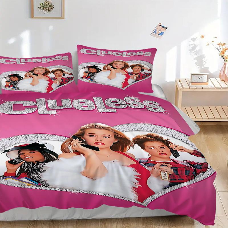 

3pcs Clueless Movie Duvet Cover Set, 1 Duvet Cover + 2 Pillowcases (No Insert), High-Definition Print, Home & Dorm Set yy251208035 135x200cm