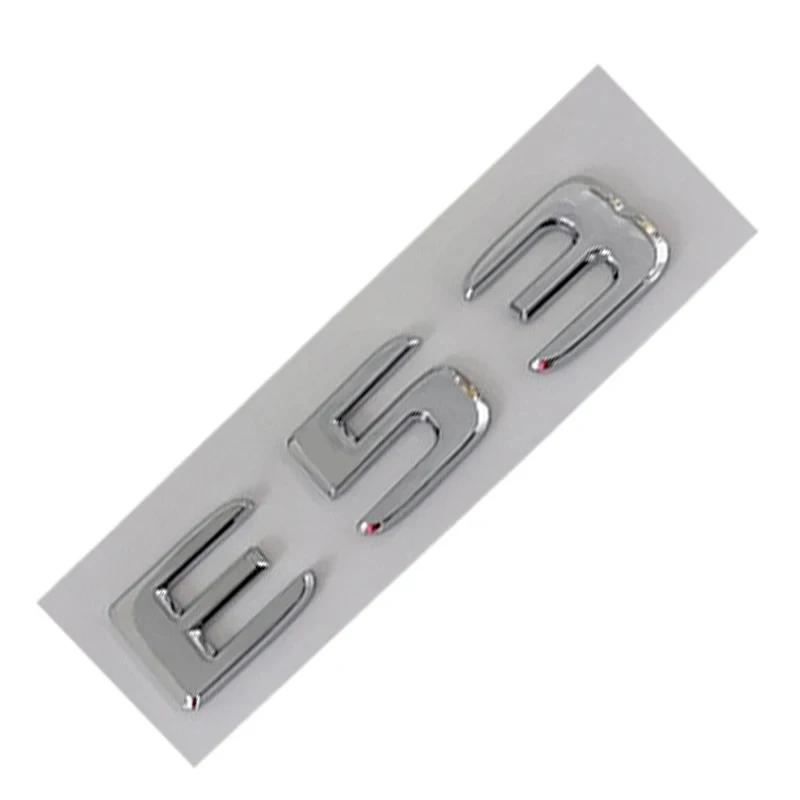 3D ABS Schwarz Chrom Buchstaben Autoaufkleber Heckklappenemblem Plakette Für E-Klasse W213 W212 E43 E53 E63 Logo Zubehör