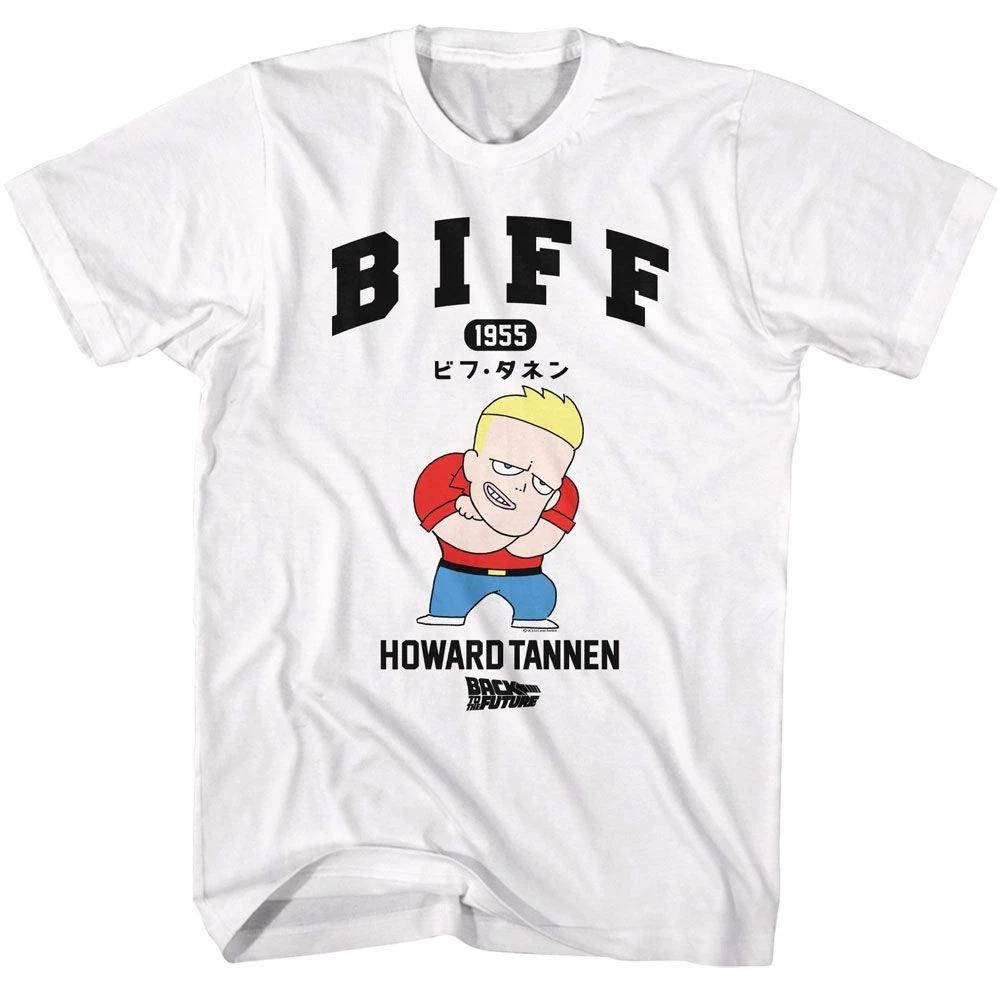 Back To The Future Biff Howard Tannon Cartoon White Movie Shirt 140