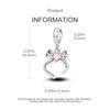 Original Charms Copper Cross Pink Bow With Heart Zircon Pendants Fit Bracelet Making For Woman Fashion Jewelry Gift