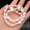 1String, Baroque Pearls, White Natural Regenerated Pearl Beads, 9-10 Mm, for DIY Necklace Bracelet Accessories, Jewelry Making, 36cm