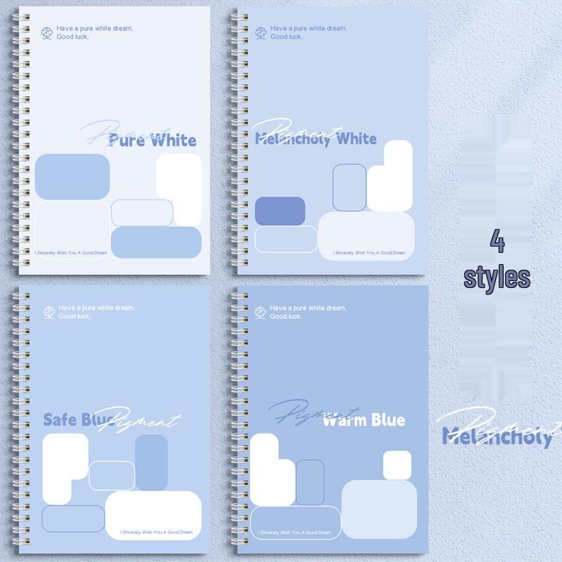 Blue Spiral B5/A5 Student Notebook - Large & Cute