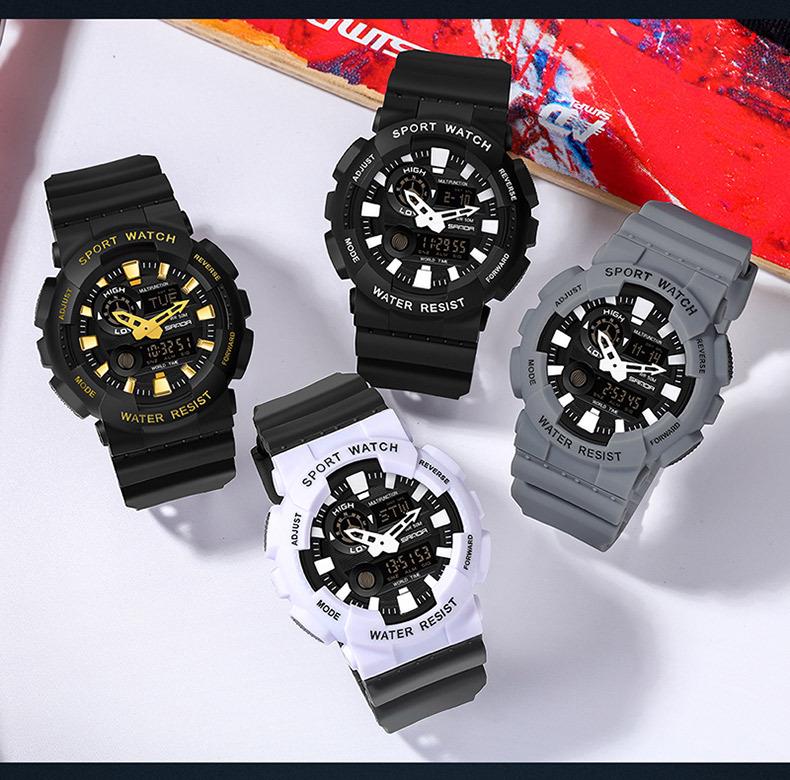 Sanda Multi-functional Waterproof Sports Watch for Men, Women & Students - Popular Electronic Watch