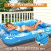 JOYFY 4 en 1 Piscina Inflable para Tomar el Sol Flotador 70" x 46" Flotadores de Piscina para Adultos con Almohada para Fiestas en el Agua Regalos