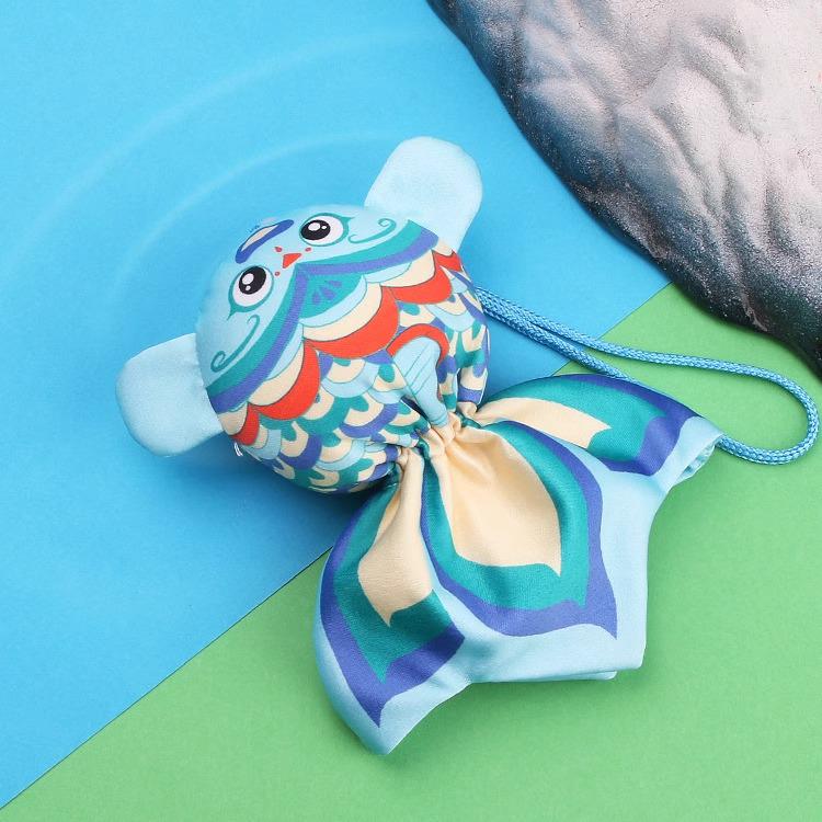 Dragon Boat Festival Lucky Koi Scented Sachets - Brocade Pouches with Long-lasting Mugwort Fragrance Necklace. Empty Bag