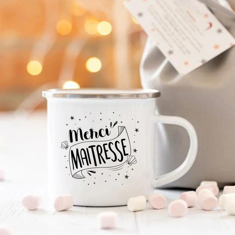 Coffee Cups Thank You Mistress Enamelled Mug Gift Idea for Coffee Lover Original Teacher Gifts School Asurprise for Teacher