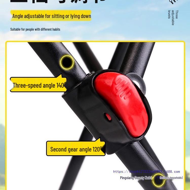 Portable Moon Chair Folding Recliner for Camping, Beach, and Fishing.