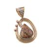 Natural Maryam Jasper 925 Solid Sterling Silver Gift TwoTone Pendant 1.50" e4P19