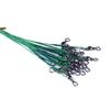 20pcs 15/20/25cm Anti-bite Steel Wire Leader Leashes For Fishing 50LB With Swivel Fishing Lure Accessories Pike Bass