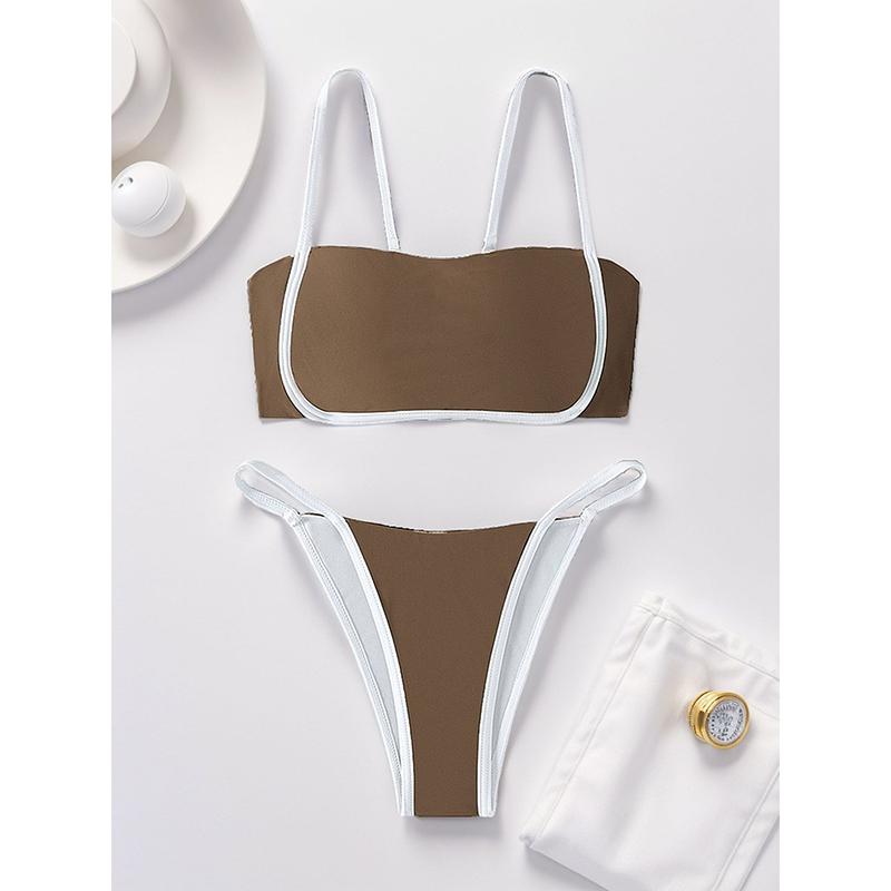 

Сексуальный комплект бикини женский халтер пуш-ап микро купальник летний с вырезами купальник стринги купальник бикини XL дубильная кора