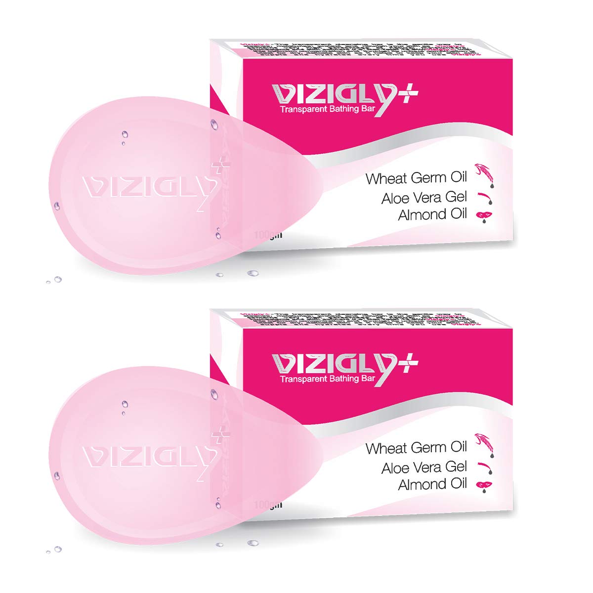 Прозрачное мыло для купания Vizigly+ 100 г - Упаковка из 2 шт.