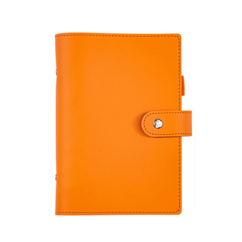 Leather Softcover Loose-Leaf Notebook with Snap Button - A5/A6 Diary & Journal