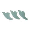 3pcs Surfboard Tail Fin Fiberglass Paddle Board Fin Replacement Green Surf Accessories