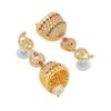 Charmante Estele Designer-Ohrringe mit vergoldeten CZ und Perlen für Damen