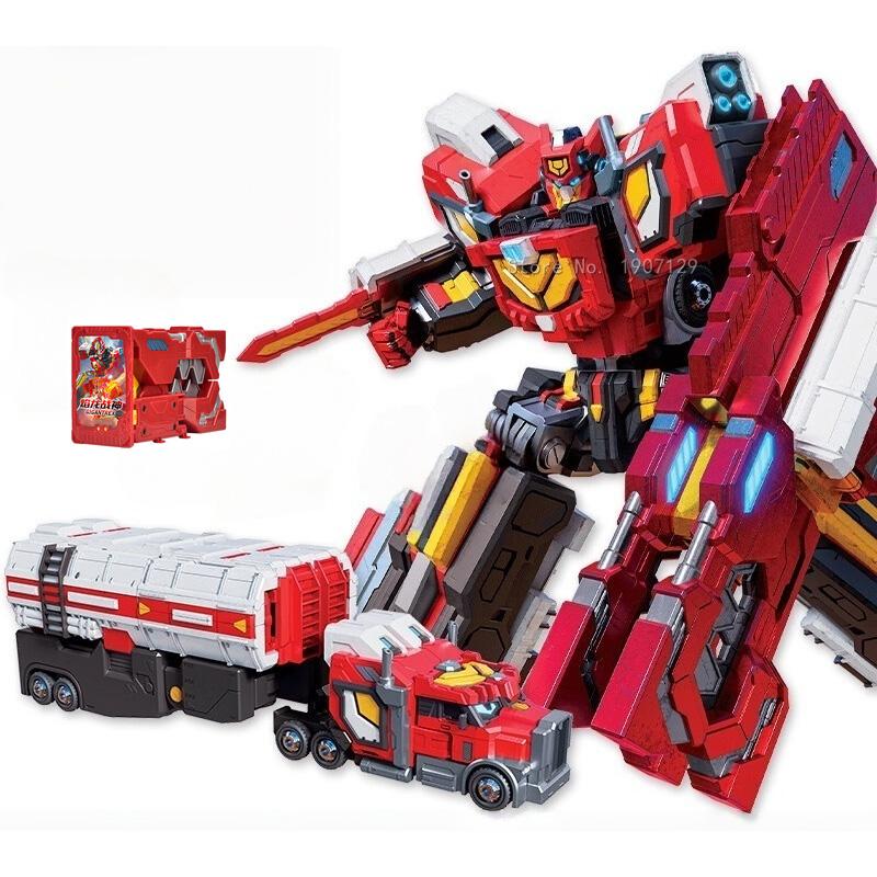 Новый Металлический Cardbot GIGANT REX Трансформирующийся Робот в Машину Фигурки Действия ТЯЖЕЛЫЙ ЖЕЛЕЗНЫЙ с Картой Трансформация Модель Машины Игрушки Подарок