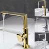 Tuqiu Waschbeckenarmatur aus gebürstetem Gold, Messing, Badezimmerarmatur, Mischbatterie, schwarzer Waschbeckenhahn, Einhebelmischer, Warm- und Kaltwasserhahn